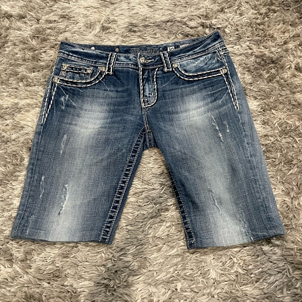 Miss Me Light Blue Denim Shorts